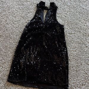 Black Sequin Dress
